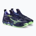 Кросівки баскетбольні чоловічі Mizuno Wave Momentum 3 evening blue/tech green/lolite 5