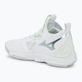 Кросівки волейбольні жіночі Mizuno Wave Momentum 3 Mid white/glacial/pantinagreen 3