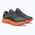 Жіночі бігові кросівки Mizuno Wave Sky 7 турбулентність/білий/морквяний завиток 5