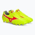 Кросівки футбольні чоловічі Mizuno Morelia II Pro MD safety yellow/fiery coral 2/galaxy silver 4