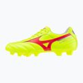 Кросівки футбольні чоловічі Mizuno Morelia II Club MD safety yellow/fiery coral 2/galaxy silver 3