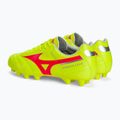 Кросівки футбольні чоловічі Mizuno Morelia II Club MD safety yellow/fiery coral 2/galaxy silver 5