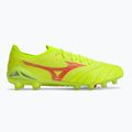Кросівки футбольні чоловічі Mizuno Morelia Neo IV Β Elite MD safety yellow/fiery coral 2/galaxy silver 2