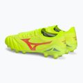 Кросівки футбольні чоловічі Mizuno Morelia Neo IV Β Elite MD safety yellow/fiery coral 2/galaxy silver 4