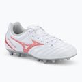 Кросівки футбольні дитячі Mizuno Monarcida Neo III Select AG white/radiant red