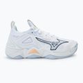 Жіночі волейбольні кросівки Mizuno Wave Momentum 3 білі / темно-синій півонія / персиковий парфе 2
