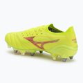 Кросівки футбольні чоловічі Mizuno Morelia Neo IV β Elite MIX safety yellow/fiery coral 2/safety yellow 3