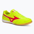 Кросівки футбольні чоловічі Mizuno Morelia Sala Elite IN safety yellow/fiery coral 2/galaxy silver