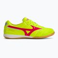 Кросівки футбольні чоловічі Mizuno Morelia Sala Elite IN safety yellow/fiery coral 2/galaxy silver 2