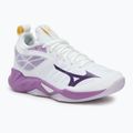 Кросівки волейбольні жіночі Mizuno Wave Dimension white/patrician purple/quince