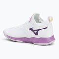 Кросівки для волейболу жіночі Mizuno Wave Dimension Mid white/patrician purple/quince 3