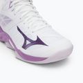 Кросівки для волейболу жіночі Mizuno Wave Dimension Mid white/patrician purple/quince 7
