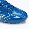 Кросівки футбольні чоловічі Mizuno α Pro FG white/laser blue/gold 7