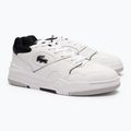 Чоловічі кросівки Lacoste Lineshot з контрастним коміром зі шкіри біло-чорного кольору 8