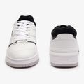 Чоловічі кросівки Lacoste Lineshot з контрастним коміром зі шкіри біло-чорного кольору 11