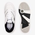 Чоловічі кросівки Lacoste Lineshot з контрастним коміром зі шкіри біло-чорного кольору 12
