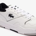 Чоловічі кросівки Lacoste Lineshot з контрастним коміром зі шкіри біло-чорного кольору 13
