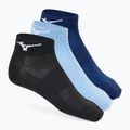 Шкарпетки Mizuno Training Mid 3 пари black/estate blue/glacier lake