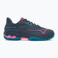 Кросівки для паделю жіночі Mizuno Wave Exceed Light 2 Padel midnight navy/ fuchsia purple/ enamel blue 2