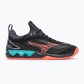 Кросівки волейбольні Mizuno Wave Luminous 3 black/neon flame/peacock blue 2