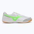 Кросівки футбольні чоловічі Mizuno Morelia Sala Pro IN white/neon green/galaxy silver 2