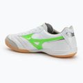 Кросівки футбольні чоловічі Mizuno Morelia Sala Elite IN white/neon green/galaxy silver 3