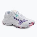 Жіноче взуття для волейболу Mizuno Wave Lightning Z8 біле/фіолетовий індиго/camelliaros
