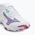 Жіноче взуття для волейболу Mizuno Wave Lightning Z8 біле/фіолетовий індиго/camelliaros 7