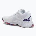 Жіноче волейбольне взуття Mizuno Wave Lightning Z8 Mid біле/фіолетове індиго/camelliaros 3