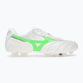 Кросівки футбольні чоловічі Mizuno Morelia II Japan Md white/neon green/galaxy silver 2