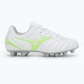 Кросівки футбольні дитячі Mizuno Monarcida Neo III Select Jr Md white/neon green 2