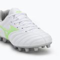 Кросівки футбольні дитячі Mizuno Monarcida Neo III Select Jr Md white/neon green 7