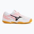 Кросівки тенісні дитячі Mizuno Break Shot 5 Jr CC white/calypso coral/citrus 2
