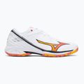 Кросівки для бадмінтону Mizuno Wave Claw 3 white/citrus/calypso coral 2