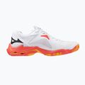 Кросівки волейбольні Mizuno Wave Lightning Z8 white/fiery coral 2/citrus 2