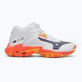 Кросівки волейбольні Mizuno Wave Lightning Z8 Mid white/fiery coral 2/citrus 2