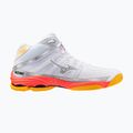 Кросівки волейбольні Mizuno Wave Voltage 2 Mid white/fiery coral 2/citrus 2