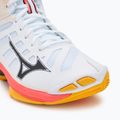 Кросівки волейбольні Mizuno Wave Voltage 2 Mid white/fiery coral 2/citrus 7