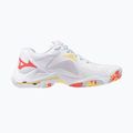 Кросівки волейбольні жіночі Mizuno Wave Lightning Z8 white/calypso coral/pale banan 2