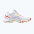 Кросівки волейбольні жіночі Mizuno Wave Lightning Z8 Mid white/calypso coral/pale banan 2