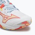 Кросівки волейбольні жіночі Mizuno Wave Lightning Z8 Mid white/calypso coral/pale banan 7