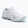 Кросівки волейбольні жіночі Mizuno Wave Voltage 2 white/blue tint