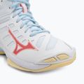 Кросівки волейбольні жіночі Mizuno Wave Voltage 2 Mid white/calypso coral/pale banan 7