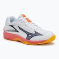 Кросівки волейбольні дитячі Mizuno Lightning Star Z7 white/fiery coral 2/citrus