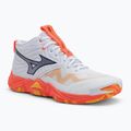 Кросівки волейбольні Mizuno Wave Momentum Elite Mid white/fiery coral 2/citrus