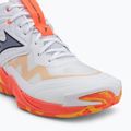 Кросівки волейбольні Mizuno Wave Momentum Elite Mid white/fiery coral 2/citrus 7
