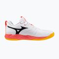 Кросівки волейбольні Mizuno Wave Momentum Pro white/fiery coral 2/citrus 2