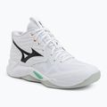 Кросівки волейбольні Mizuno Wave Momentum Pro Mid white/black/frozen emerald