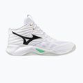 Кросівки волейбольні Mizuno Wave Momentum Pro Mid white/black/frozen emerald 8