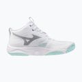 Кросівки волейбольні жіночі  Mizuno Wave Momentum Elite Mid white/blue tint 2